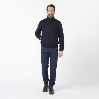 Ogier Anton Cashmere-Mink Bomber Navy