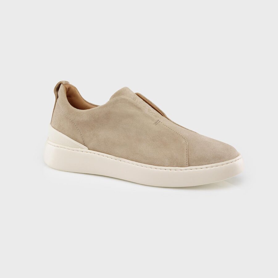 Bergamo slip-on Sneakers Suede Beige