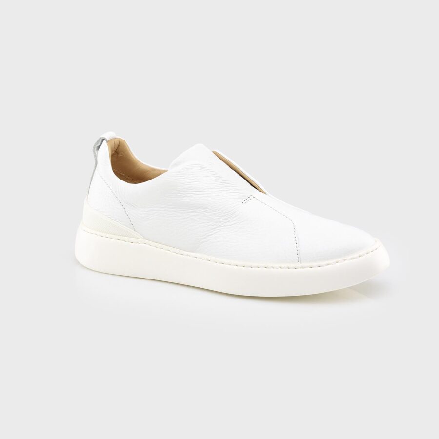 Bergamo slip-on Sneakers Deer Leather White