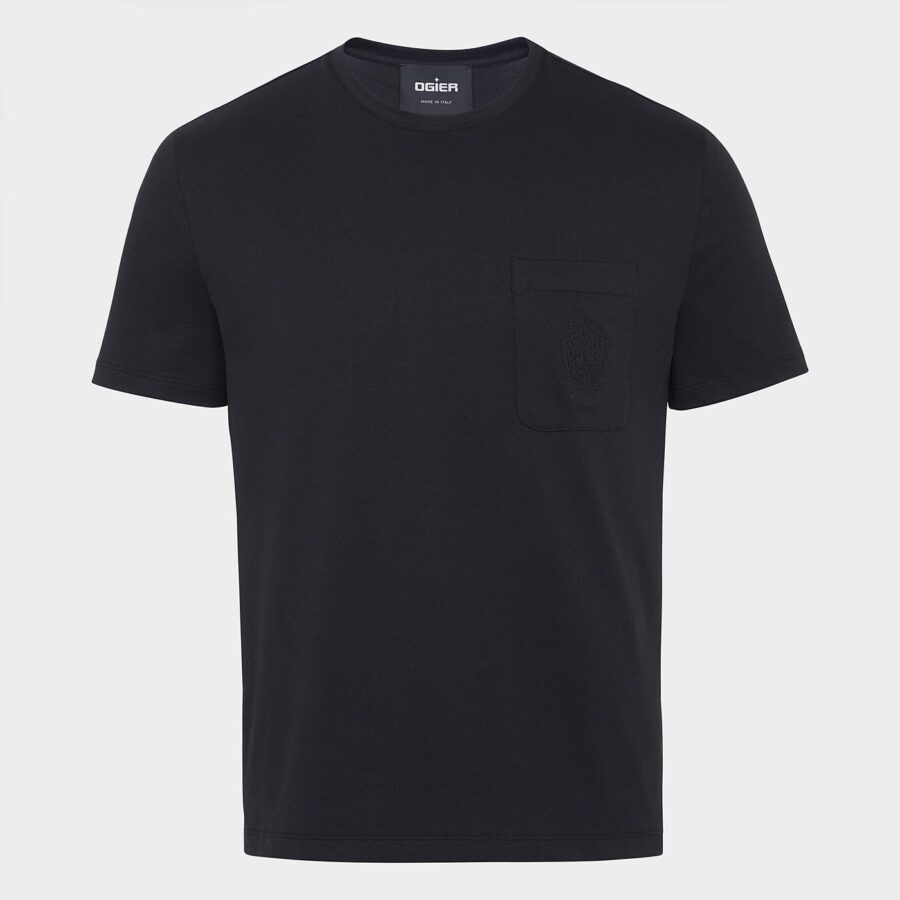 Garros Jersey Cotton T-Shirt Black