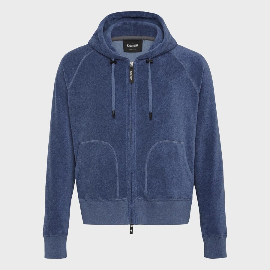 Jason Cotton Sponge Sweater Blue