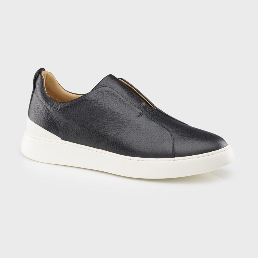 Milan Calfskin slip-on Sneakers Black