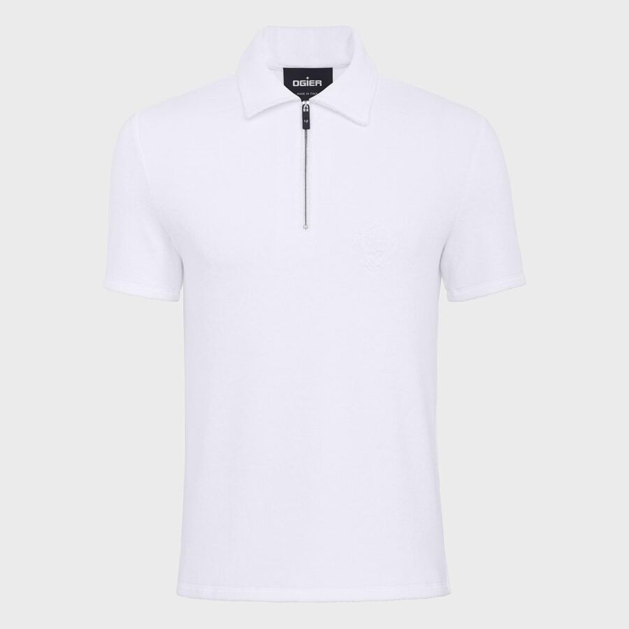 Pinerolo Cotton Sponge Polo Shirt White